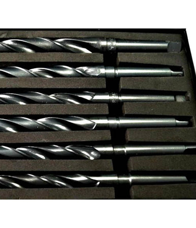 Set 10 Punte Elicoidale Da 14 A 23 Mm Frese Ferro Legno Per Trapano In Valigetta