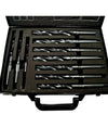 Set 10 Punte Elicoidale Da 14 A 23 Mm Frese Ferro Legno Per Trapano In Valigetta