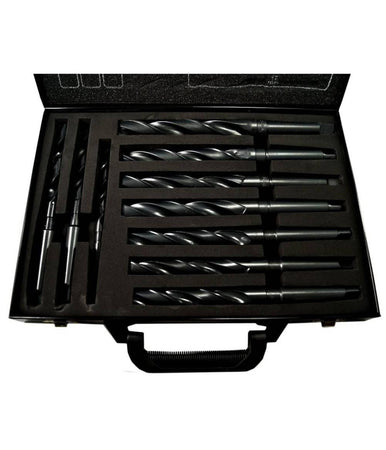Set 10 Punte Elicoidale Da 14 A 23 Mm Frese Ferro Legno Per Trapano In Valigetta