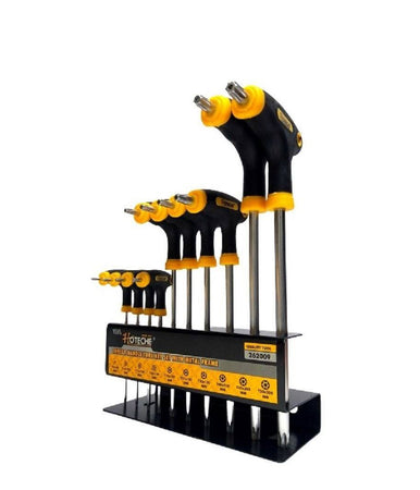Set 10 Pz Chiavi Torx Con Impugnatura A T Cacciaviti Manico Antiscivolo 262009