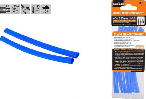 Set 10 Pz Guaine Termorestringenti Termoretrattili Blu 3 X 120 Mm Per Cavi 57077 Fai da te/Materiale elettrico/Gestione del cavo/Guaine per cavi Trade Shop italia - Napoli, Commerciovirtuoso.it