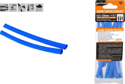 Set 10 Pz Guaine Termorestringenti Termoretrattili Blu 5 X 120 Mm Per Cavi 57078 Fai da te/Materiale elettrico/Gestione del cavo/Guaine per cavi Trade Shop italia - Napoli, Commerciovirtuoso.it
