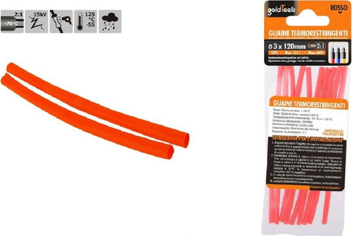 Set 10 Pz Guaine Termorestringenti Termoretrattili Rosse 3x120 Mm Per Cavi 57082 Fai da te/Materiale elettrico/Gestione del cavo/Guaine per cavi Trade Shop italia - Napoli, Commerciovirtuoso.it