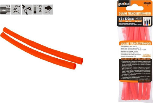 Set 10 Pz Guaine Termorestringenti Termoretrattili Rosse 5x120 Mm Per Cavi 57083 Fai da te/Materiale elettrico/Gestione del cavo/Guaine per cavi Trade Shop italia - Napoli, Commerciovirtuoso.it