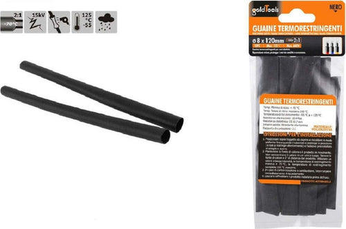 Set 10 Pz Guaine Termorestringenti Tubi Termoretrattili Neri 8x120 Mm Cavi 57064 Fai da te/Materiale elettrico/Gestione del cavo/Guaine per cavi Trade Shop italia - Napoli, Commerciovirtuoso.it