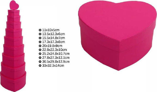 Set 10 Pz Scatole Box Per Regali Varie Misure Matrioska Forma Cuore Fucsia 71957 Casa, arredamento e bricolage > Prodotti per Feste Trade Shop italia - Napoli, Commerciovirtuoso.it