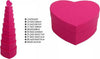Set-10-Pz-Scatole-Box-Per-Regali-Varie-Misure-Matrioska-Forma-Cuore-Fucsia-71957
