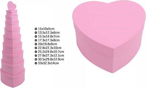 Set 10 Pz Scatole Box Per Regali Varie Misure Matrioska Forma Cuore Rosa 71958 Casa, arredamento e bricolage > Prodotti per Feste Trade Shop italia - Napoli, Commerciovirtuoso.it