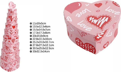 Set 10 Pz Scatole Box Regali Varie Misure Matrioska Forma Cuore Rosa Love 71966 Casa, arredamento e bricolage > Prodotti per Feste Trade Shop italia - Napoli, Commerciovirtuoso.it