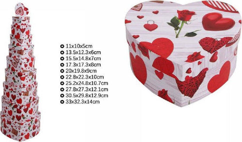 Set 10 Pz Scatole Regali Varie Misure Matrioska Forma Cuore Fantasia Cuori 71971 Casa, arredamento e bricolage > Prodotti per Feste Trade Shop italia - Napoli, Commerciovirtuoso.it