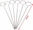 Set 10 Pz Spiedini In Acciaio Inox 30 Cm Impugnatura Uncino Griglia Bbq 2406316 Casa e cucina/Utensili da cucina/Spiedini Trade Shop italia - Napoli, Commerciovirtuoso.it