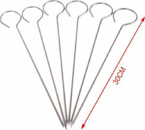 Set 10 Pz Spiedini In Acciaio Inox 30 Cm Impugnatura Uncino Griglia Bbq 2406316 Casa e cucina/Utensili da cucina/Spiedini Trade Shop italia - Napoli, Commerciovirtuoso.it