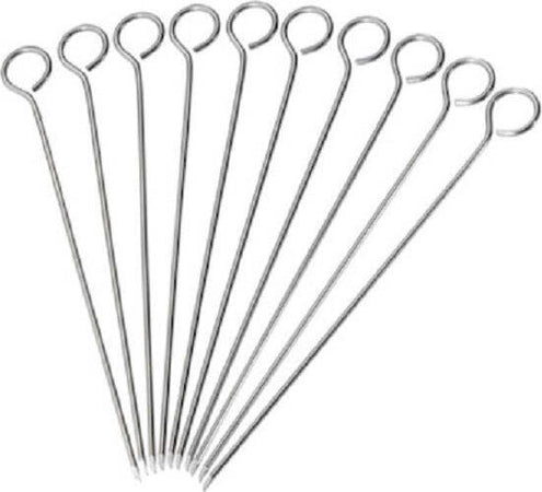 Set 10 Pz Spiedini In Acciaio Inox Per Barbecue Carne Pesce Frutta 35 Cm 6443204 Casa e cucina/Utensili da cucina/Spiedini Trade Shop italia - Napoli, Commerciovirtuoso.it