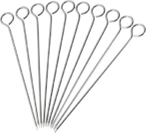 Set 10 Pz Spiedini In Acciaio Inox Per Barbecue Carne Pesce Frutta 35 Cm 6443204 Casa e cucina/Utensili da cucina/Spiedini Trade Shop italia - Napoli, Commerciovirtuoso.it