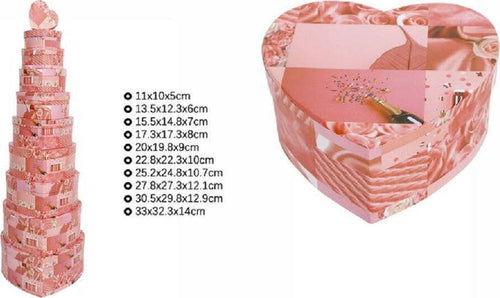 Set 10 Scatole Box Regali Varie Misure Matrioska Forma Cuore Fantasia Rosa 71964 Casa, arredamento e bricolage > Prodotti per Feste Trade Shop italia - Napoli, Commerciovirtuoso.it