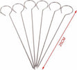 Set 10 Spiedini In Acciaio Inox 25 Cm Impugnatura Uncino Per Griglia Bbq 2406315 Casa e cucina/Utensili da cucina/Spiedini Trade Shop italia - Napoli, Commerciovirtuoso.it