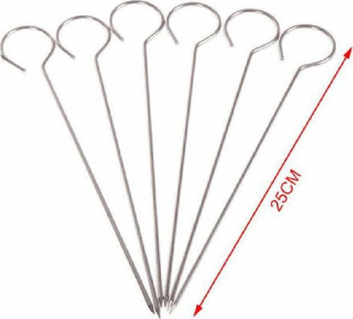 Set 10 Spiedini In Acciaio Inox 25 Cm Impugnatura Uncino Per Griglia Bbq 2406315 Casa e cucina/Utensili da cucina/Spiedini Trade Shop italia - Napoli, Commerciovirtuoso.it