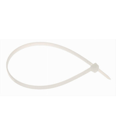 Set 100 Pz Fascette Serracavo Autobloccanti In Nylon Bianco 4.8x200 Mm 48-200-b