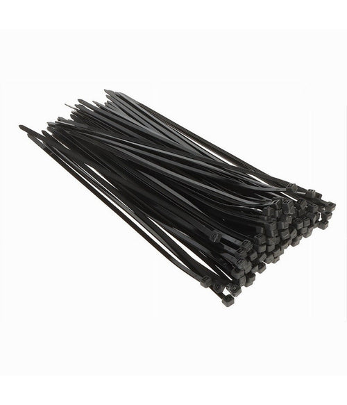 Set 100 Pz Fascette Serracavo Autobloccanti In Nylon Nero 4.8mm X 200mm 48-200-n