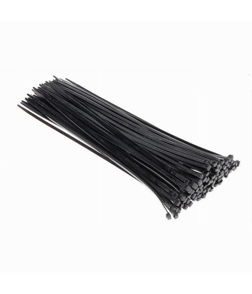 Set 100 Pz Fascette Serracavo Autobloccanti In Nylon Nero 4.8mm X 300mm 48-300-n
