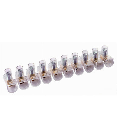 Set 100 Pz Morsetto A Cappuccio Unipolare Trasparente Per Cavi Sezione 4mm Ms-40
