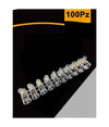 Set 100 Pz Morsetto A Cappuccio Unipolare Trasparente Per Cavi Sezione 4mm Ms-40
