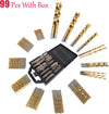 SET 100PZ 99 PUNTE PER TRAPANO HSS DORATE IN TITANIUM 1.5mm - 10mm PROESSIONALI Fai da te/Utensili elettrici e a mano/Accessori per utensili elettrici/Set punte per trapani Trade Shop italia - Napoli, Commerciovirtuoso.it