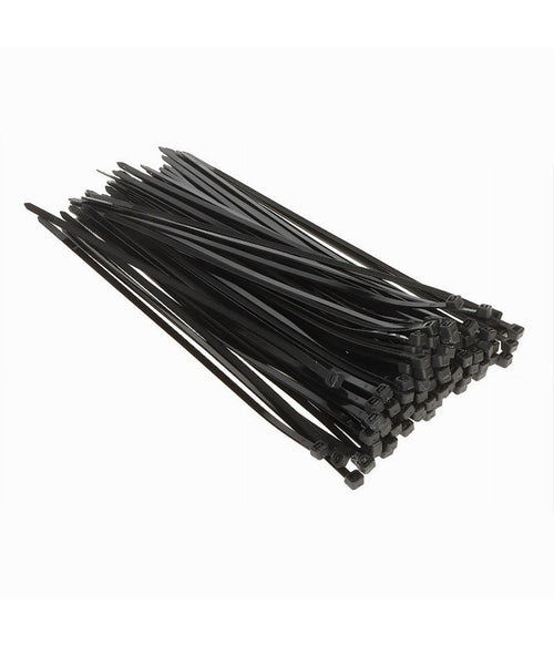 Set 100pz Fascette Serracavo Autobloccanti In Nylon Nero 4.8mm X 250mm 48-250-n