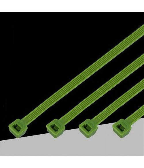 Set 100pz Fascette Serracavo Autobloccanti In Nylon Verde 4.8mm X 350mm 48-350-v