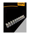Set 100pz Morsetto A Cappuccio Unipolare Trasparente Per Cavi Sezione 2.5mm Ms-25