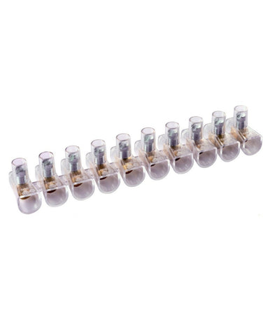 Set 100pz Morsetto A Cappuccio Unipolare Trasparente Per Cavi Sezione 2.5mm Ms-25