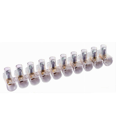 Set 100pz Morsetto A Cappuccio Unipolare Trasparente Per Cavi Sezione 6 Mm Ms-60