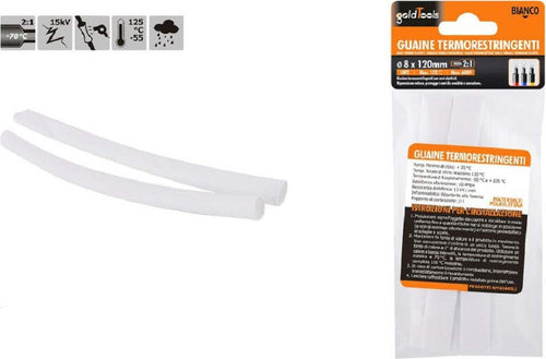Set 10pz Guaine Termorestringenti Termoretrattili Bianche 8x120mm Per Cavi 57069 Fai da te/Materiale elettrico/Gestione del cavo/Guaine per cavi Trade Shop italia - Napoli, Commerciovirtuoso.it