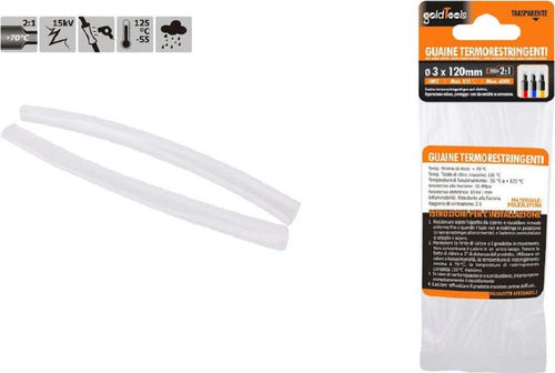 Set 10pz Guaine Termorestringenti Termoretrattili Trasparenti 3x120mm Cavi 57072 Fai da te/Materiale elettrico/Gestione del cavo/Guaine per cavi Trade Shop italia - Napoli, Commerciovirtuoso.it