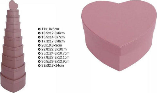 Set 10pz Scatole Box Regali Varie Misure Matrioska Forma Cuore Rosa Antico 71962 Casa, arredamento e bricolage > Prodotti per Feste Trade Shop italia - Napoli, Commerciovirtuoso.it