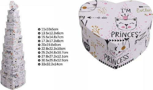Set 10pz Scatole Regali Varie Misure Matrioska Forma Cuore Fantasia Bianca 71968 Casa e cucina/Hobby creativi/Articoli per confezioni regalo/Scatole da regalo Trade Shop italia - Napoli, Commerciovirtuoso.it