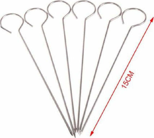 Set 10pz Spiedini In Acciaio Inox 15cm Impugnatura Ad Uncino Griglia Bbq 2406313 Casa e cucina/Utensili da cucina/Spiedini Trade Shop italia - Napoli, Commerciovirtuoso.it