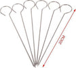 Set 10pz Spiedini In Acciaio Inox 20cm Impugnatura Uncino Per Griglia Bbq 2406314 Casa e cucina/Utensili da cucina/Spiedini Trade Shop italia - Napoli, Commerciovirtuoso.it