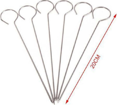 Set 10pz Spiedini In Acciaio Inox 20cm Impugnatura Uncino Per Griglia Bbq 2406314 Casa e cucina/Utensili da cucina/Spiedini Trade Shop italia - Napoli, Commerciovirtuoso.it