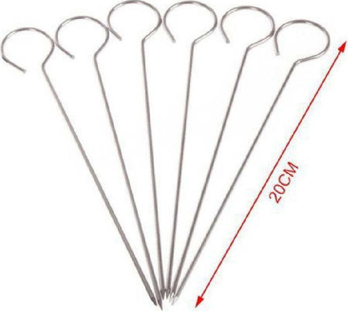 Set 10pz Spiedini In Acciaio Inox 20cm Impugnatura Uncino Per Griglia Bbq 2406314 Casa e cucina/Utensili da cucina/Spiedini Trade Shop italia - Napoli, Commerciovirtuoso.it