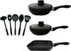 Set 10x Pentole Da Cucina Dg Bavaria Batteria Pentole in Pietra Lavica Nera 10 Pezzi Antiaderenti per Tutti I Pieni Di Cottura Pentole, Padelle + Mestoli + Coperchi in Vetro Casa e cucina/Pentole padelle e pirofile/Pentole e padelle/Set/Set di pentole e padelle Puleo Casa - Palermo, Commerciovirtuoso.it