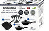 Set 10x Pentole Da Cucina Dg Bavaria Batteria Pentole in Pietra Lavica Nera 10 Pezzi Antiaderenti per Tutti I Pieni Di Cottura Pentole, Padelle + Mestoli + Coperchi in Vetro Casa e cucina/Pentole padelle e pirofile/Pentole e padelle/Set/Set di pentole e padelle Puleo Casa - Palermo, Commerciovirtuoso.it