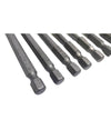 Set 11 Inserti Da T6 A T40 100mm Cacciaviti Torx Per Avvitatore Esagonale 1/4