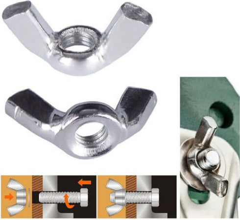 Set 11 Pezzi Dadi Di Serraggio Dado Con Alette Filettatura M6 Fissaggio 93328 Fai da te/Ferramenta/Chiodi viti ed elementi di fissaggio/Kit di bulloni e dadi Trade Shop italia - Napoli, Commerciovirtuoso.it