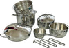 Set-11-pezzi-di-pentole-barazzoni-in-acciaio-inox-18/10lucidato-a-specchio-,-set-camping-impilabile-con-scolapasta