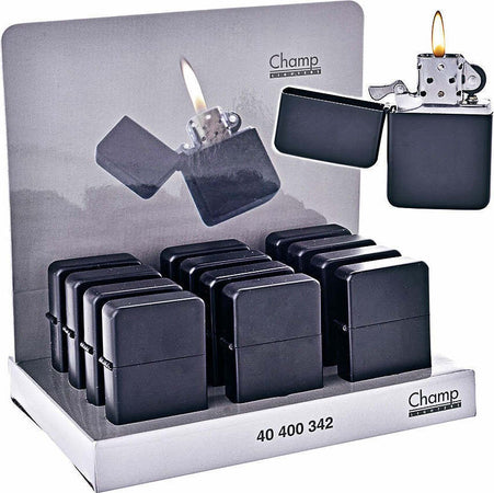 Set 12 Pezzi Accendino A Benzina Colore Nero Opaco Casa e cucina/Decorazioni per interni/Candele e portacandele/Accessori per candele/Accendini Trade Shop italia - Napoli, Commerciovirtuoso.it