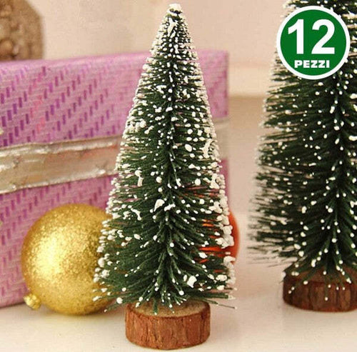 Set-12-Alberelli-Innevati-Mini-Albero-Natale-10cm-Decorazioni-Addobbi-Natalizi