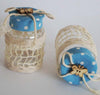 Set-12-Bomboniera-Bomboniere-Barattolo-Azzurro-Pois-4x6.5cm-Portaconfetti