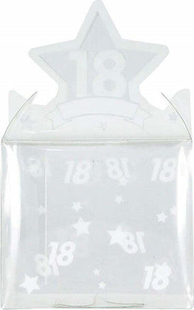 Set-12-Bomboniera-Bomboniere-Scatola-18-Anni-Trasparente-Portaconfetti-Confetti