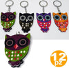 Set-12-Bomboniera-Gufo-Gufi-Colorati-Civetta-Portafortuna-Compleanno-Portachiavi